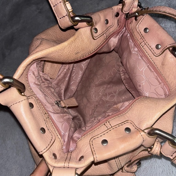 Fossil Blush Pink Leather Key and fob Set - Picture 8 of 12